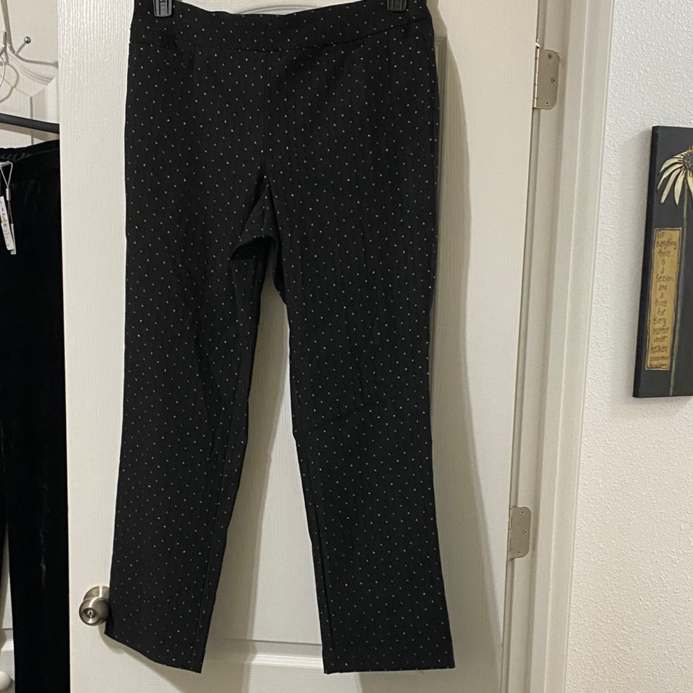 Kim Rogers Black Pants with White Dots